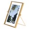 Modern Metal Floating Tabletop Photo Picture Frame with Glass Cover and Easel Stand
